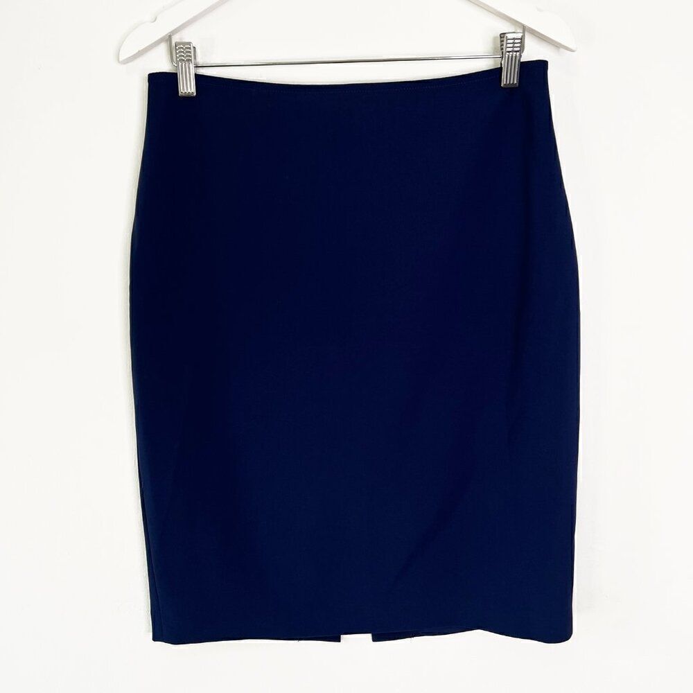 St. John Navy Blue Knee Length Skirt